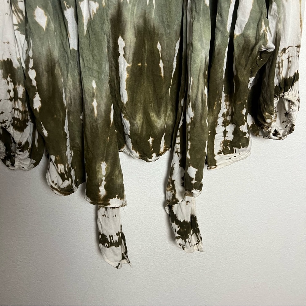 Young Fabulous & Broke Tie-Dye Kimono Top in Pink and Olive - Picture 6 of 9